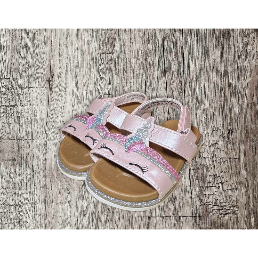 Unicorn baby sandals size 3 - Picture 2 of 5
